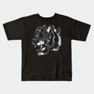 Tiger Tattoo B&W Kids T-Shirt